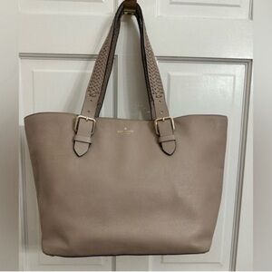 Kate Spade Stone Pebbled Leather Tote with Braided Straps